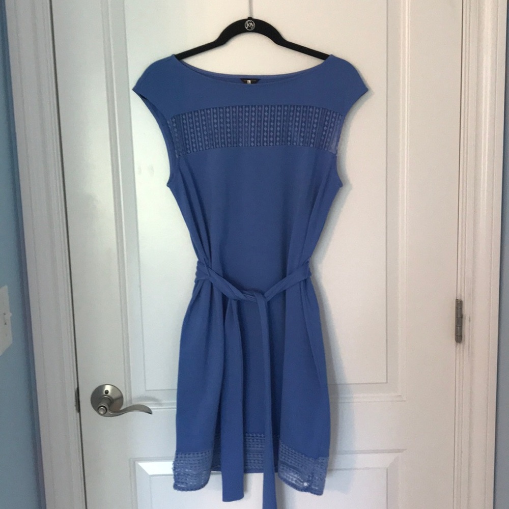 Blue Ann Taylor Dress and Belt (Medium)